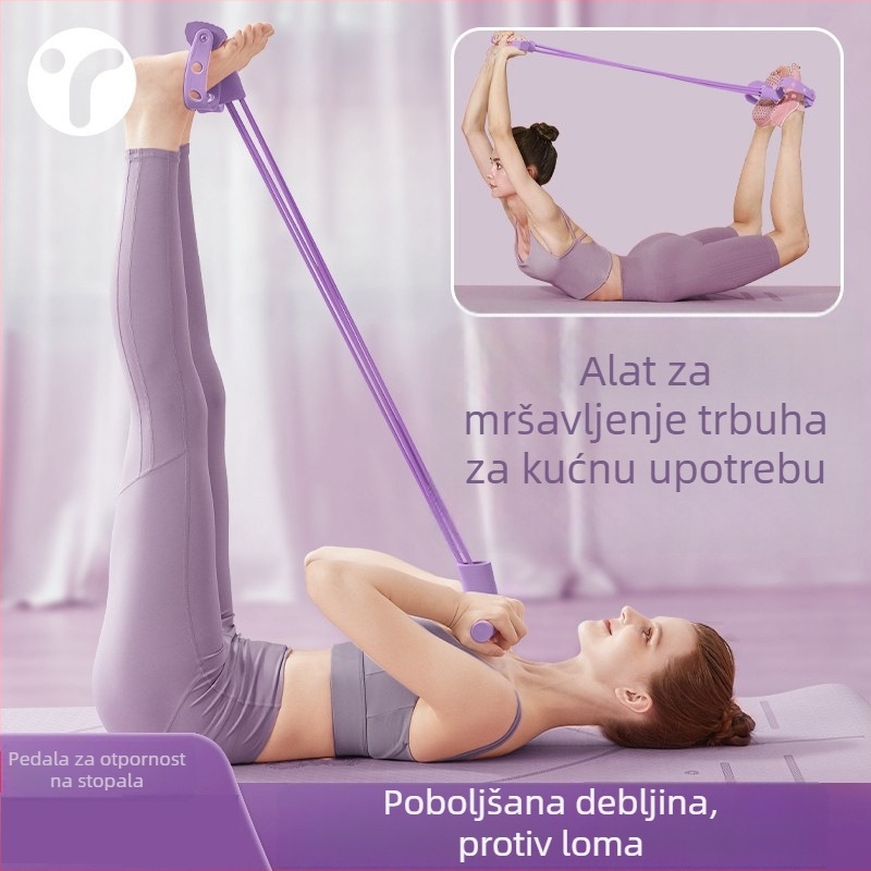 Pedalni napinjač za mršavljenje trbuha – kućni fitness za žene, višenamjenska vježba za trbušne mišiće i rastezanje