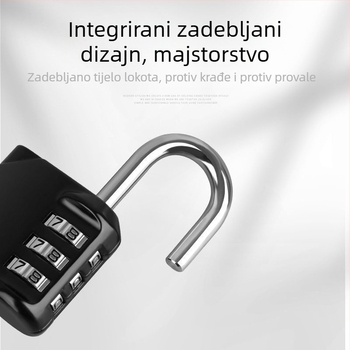 Kovinski kombinirani lokot, mali lokot, mini protivkrađni lokot za prtljagu, kućnu upotrebu i ormariće