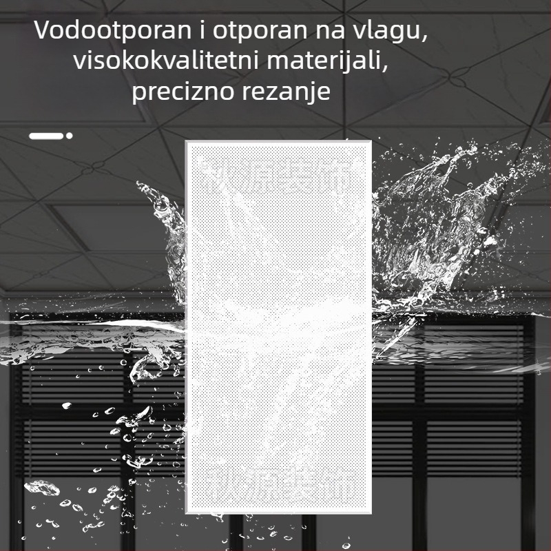 Perforirana aluminijska ploča premazom u prahu, 300x600, za stropove kuhinje, kupaonice i balkona