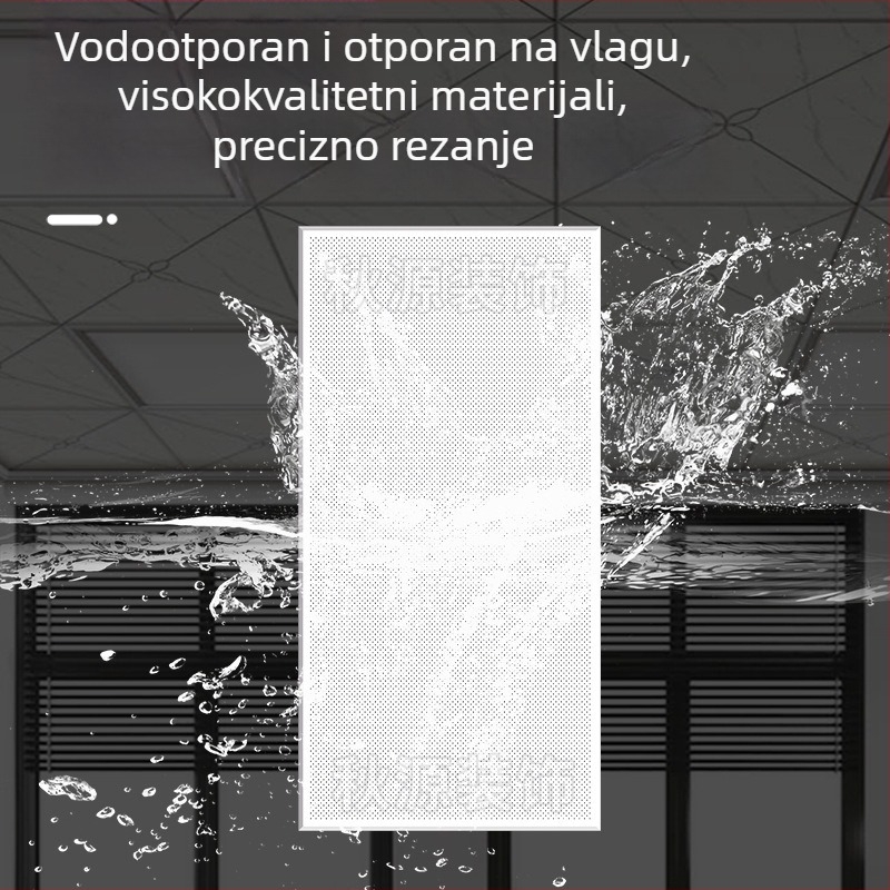 Perforirana aluminijska ploča premazom u prahu, 300x600, za stropove kuhinje, kupaonice i balkona