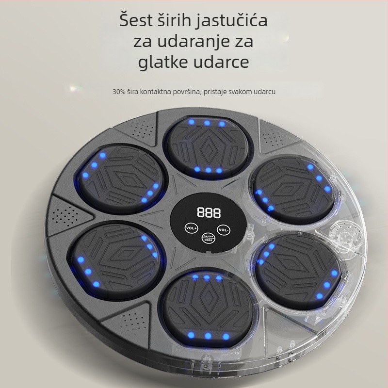 Inteligentna zidna meta za boksački trening s Bluetoothom i glazbom, za odrasle