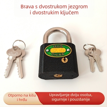 Hanshan dvocilindarski lokot za upravljanje dviju osoba – sigurnosni lokot za skladište i benzinsku postaju