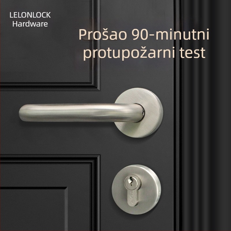 Drška za protupožarna vrata od nehrđajućeg čelika 304, za dvokrilna vrata, za vrata prostorije za čišćenje, unutarnja vrata prema europskom standardu