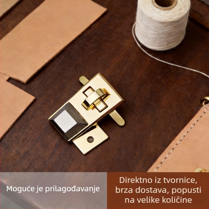 Kovinski hardver od cinkove zlitine za ženske torbe, okretna brava za torbe, otporna na ogrebotine