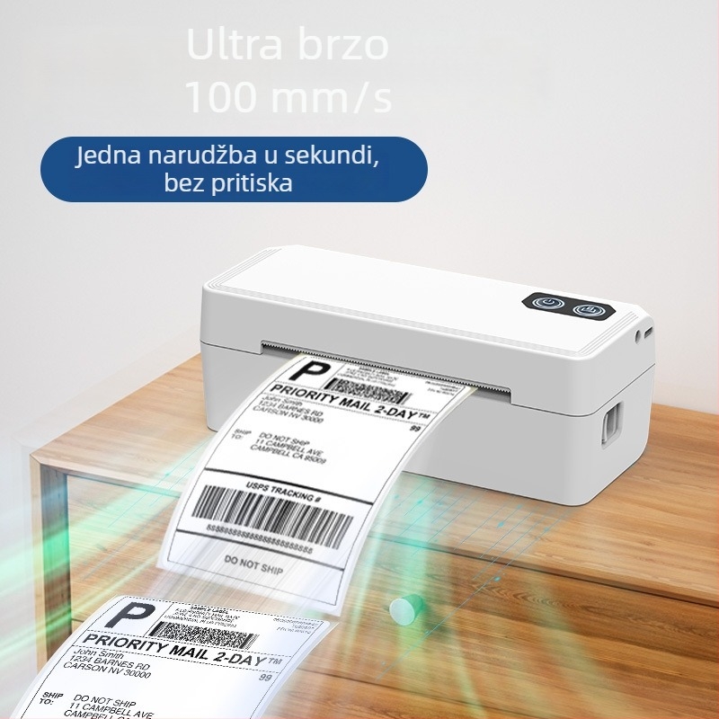 4x6 ekspresni pisač etiketa, termalni pisač elektroničkog otpremničkog lista, kompakti pisač samoljepljivih etiketa