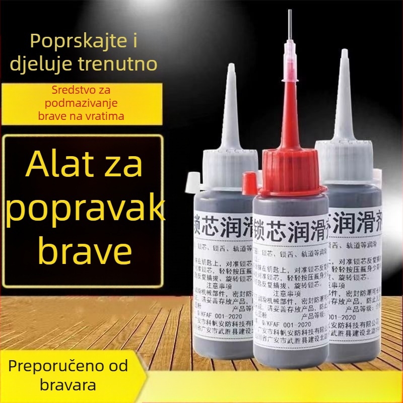 Praškasto mazivo za cilindar brave: grafitni prah i olovni prah za kućne vrata