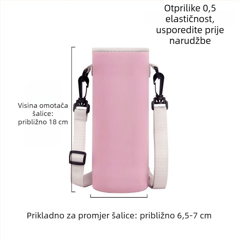 Torba za šalicu s naramenicom preko ramena, veliki kapacitet, izolirani omot za bocu vode