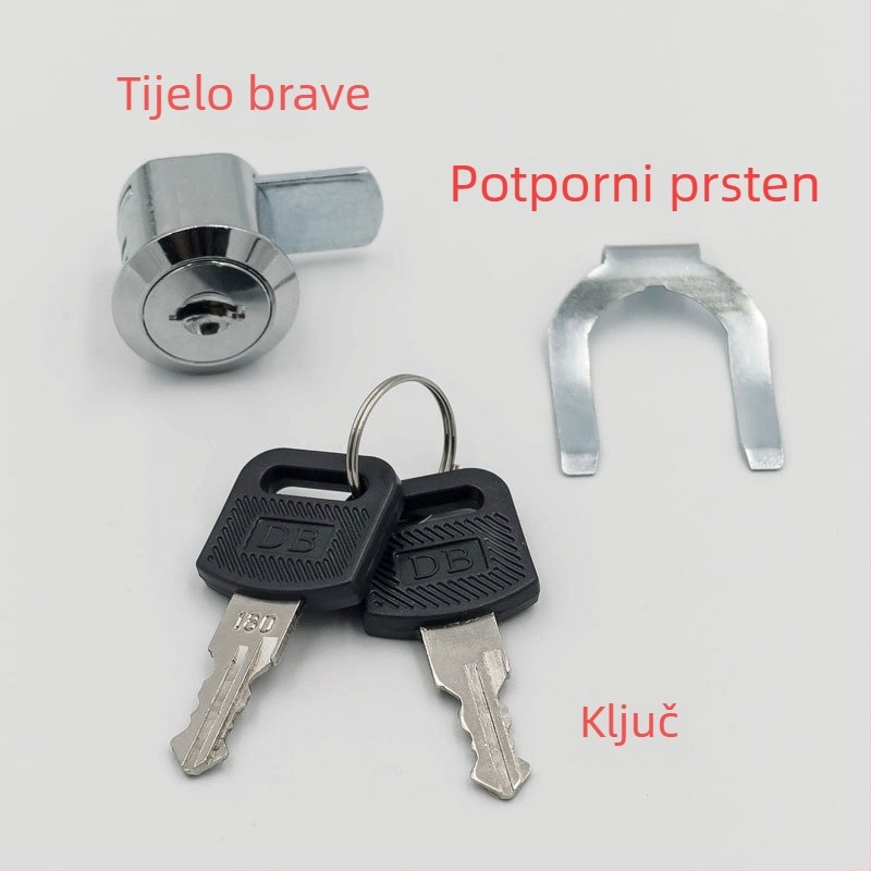 Brava s jezičkom za metalne ormariće i arhivske ormariće — teleskopska brava za ladice