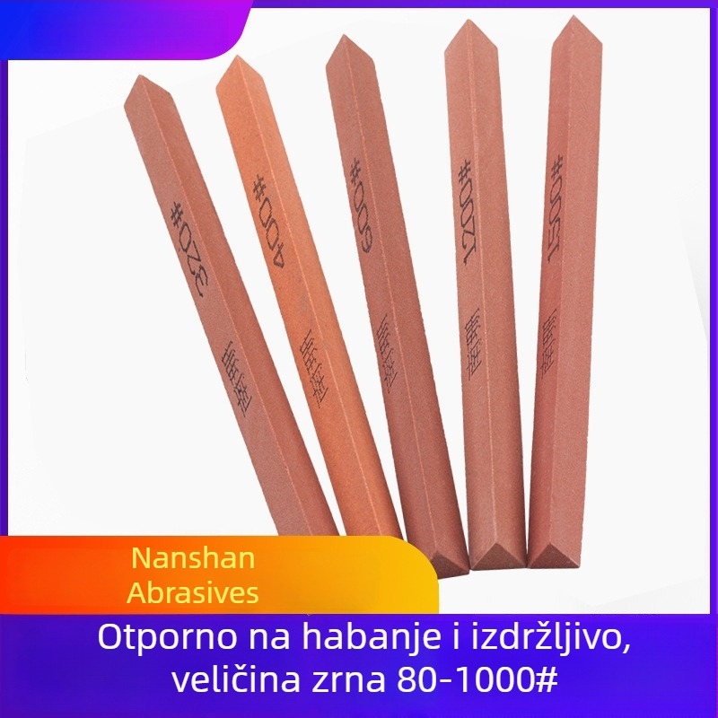 Trokutni uljni kamen za brušenje i poliranje, traka 12×150 mm, crveni korund