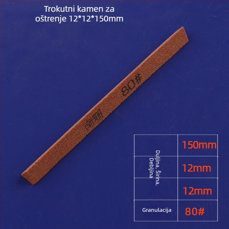 Trokutni uljni kamen za brušenje i poliranje, traka 12×150 mm, crveni korund
