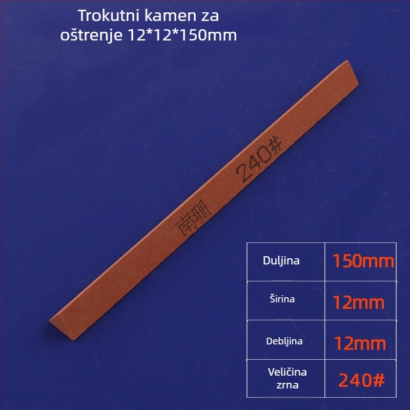 Trokutni uljni kamen za brušenje i poliranje, traka 12×150 mm, crveni korund