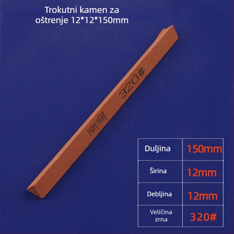Trokutni uljni kamen za brušenje i poliranje, traka 12×150 mm, crveni korund