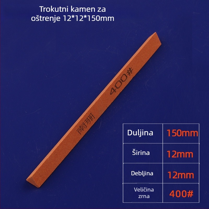 Trokutni uljni kamen za brušenje i poliranje, traka 12×150 mm, crveni korund