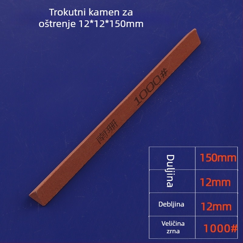 Trokutni uljni kamen za brušenje i poliranje, traka 12×150 mm, crveni korund