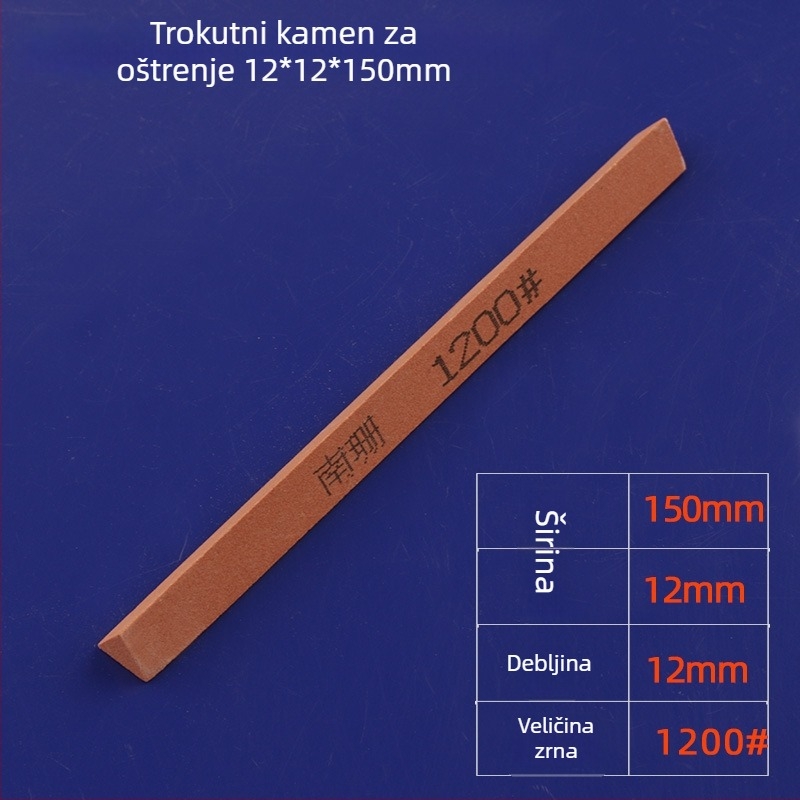 Trokutni uljni kamen za brušenje i poliranje, traka 12×150 mm, crveni korund