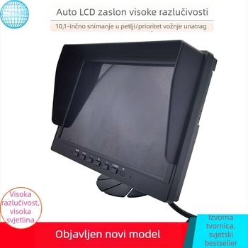 10,1-inčni auto LCD monitor s cikličkim snimanjem videa i prioritom za vožnju unazad, široko napajanje 12V-24V