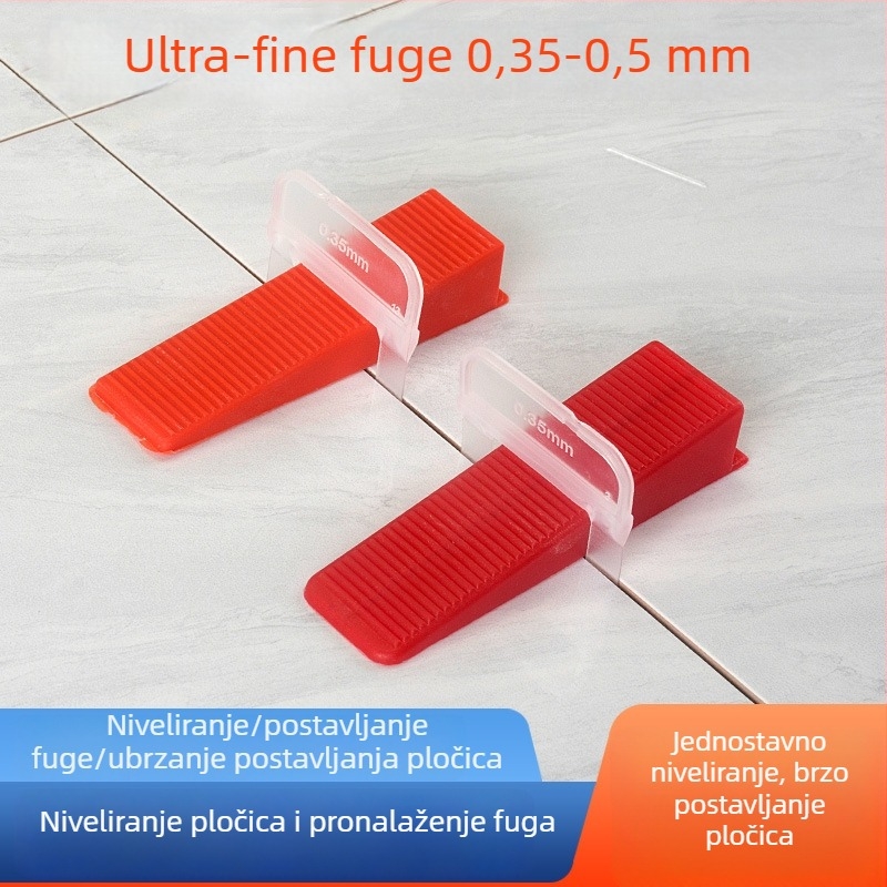 Nivelator za pločice – luksuzni model, ultra-tanki spoj, pomoć pri postavljanju podnih pločica, baza 0,35 mm, 0,5 mm