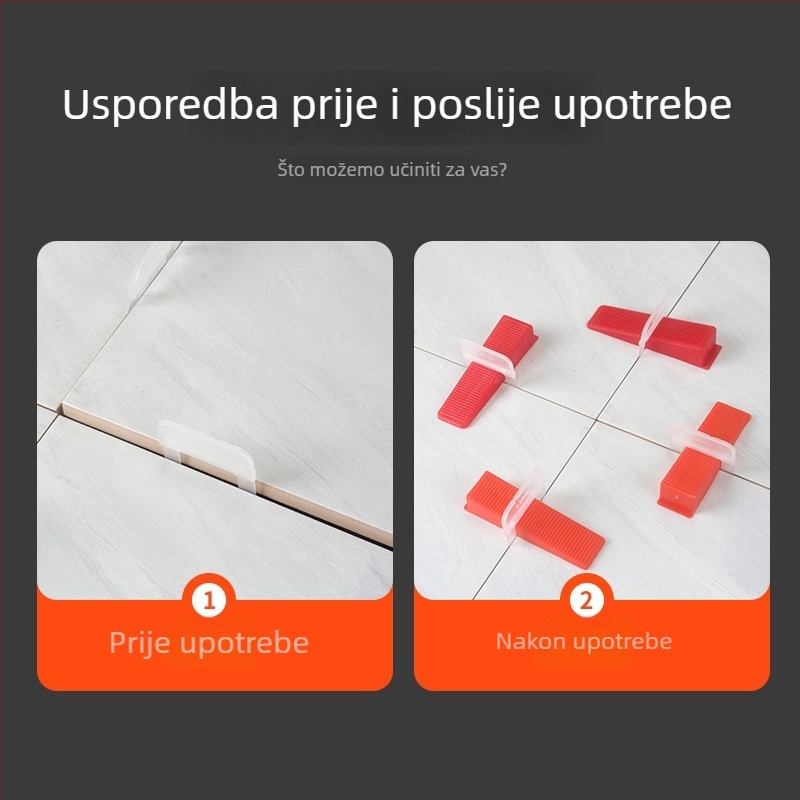 Nivelator za pločice – luksuzni model, ultra-tanki spoj, pomoć pri postavljanju podnih pločica, baza 0,35 mm, 0,5 mm