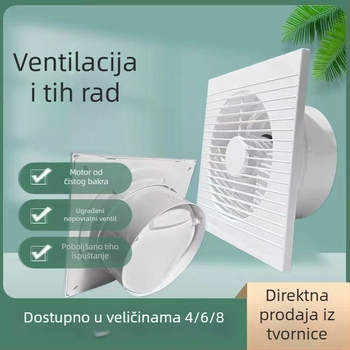 Ventilator za odvod zraka iz kupaonice i kuhinje, snažna ventilacija, kućna upotreba