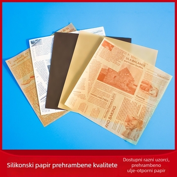 Parchment papir s voskom, prehrambena kvaliteta, 40 g/m², otporno na masnoće, za kruh, kolače i burger