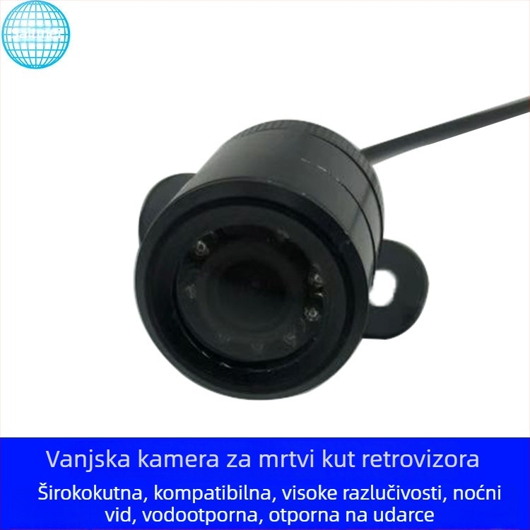 24V automobilni monitor, vanjska prednja i stražnja širokokutna kamera, 1080P HD auto kamera
