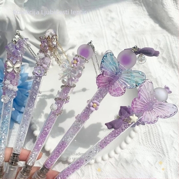 Muzi Blue Ljubičasta Serija Leptira – nož za izradu od nehrđajućeg čelika, 18 cm, za DIY dnevnik