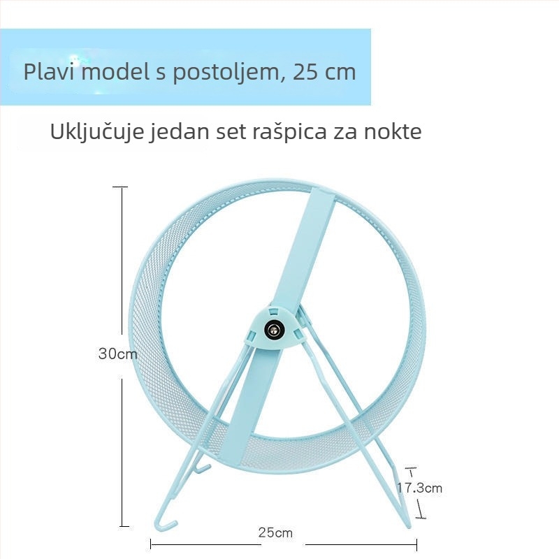 Zidni tiši trkački kotačić za mala kućna ljubimca, s funkcijom šmircanja noktiju — velikog formata