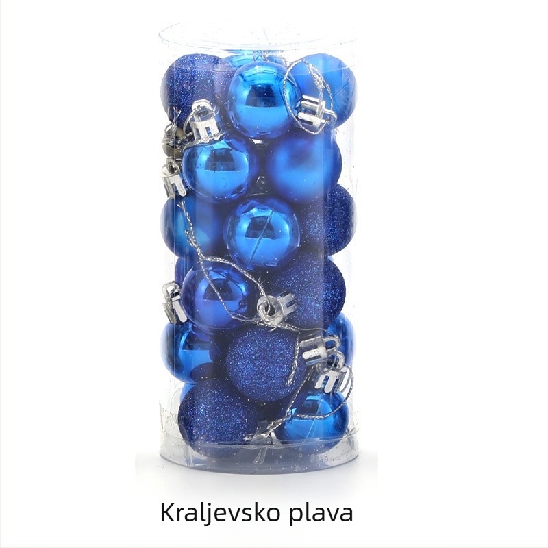 Božićne kuglice u kanti, sjajne viseće ukrase za božićno drvce, elektroplatirane ukrase, DIY dodaci
