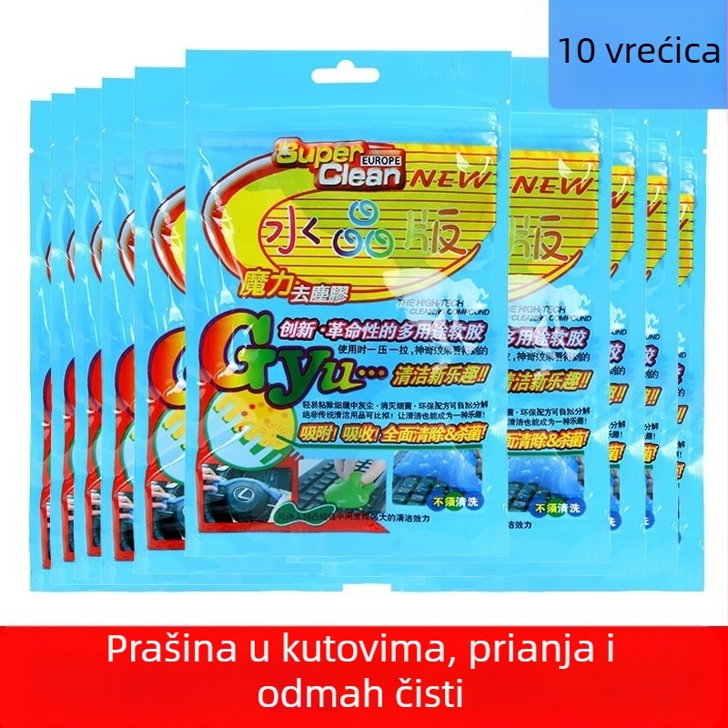 Višenamjenski meki čistački gel za unutrašnjost automobila i prašinu u utorima tipkovnice