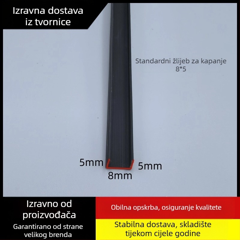 Plastični U-oblikovani žljeb za vanjsku fasadu, odvajanje žbuke i odvod vode za prozore i balkone