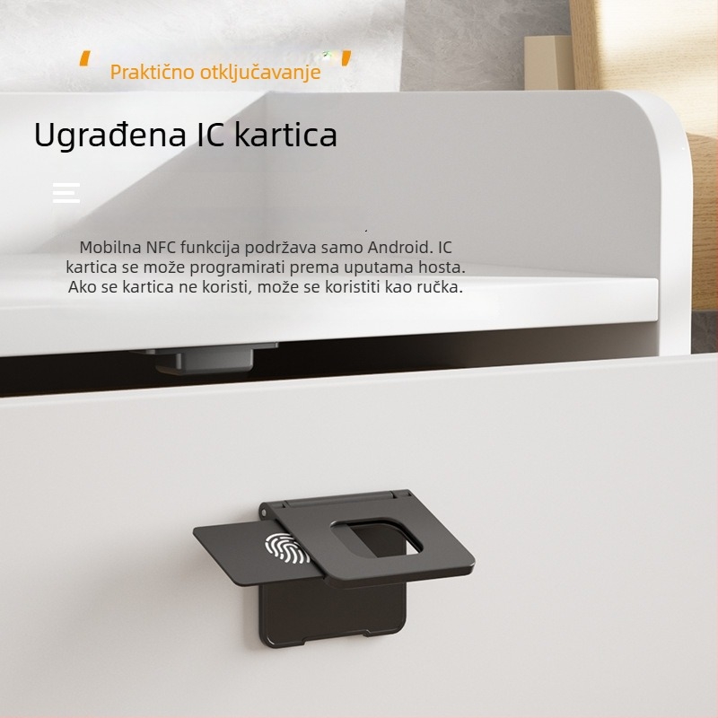 Premium skrivena brava za fioke namještaja s pametnom karticom i NFC identifikacijom