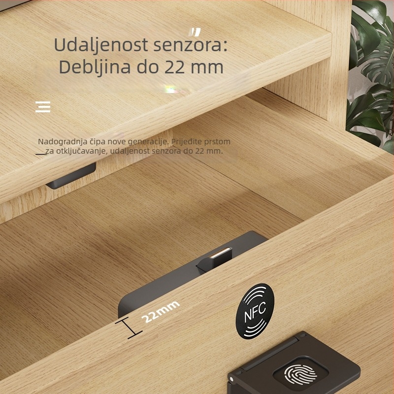 Premium skrivena brava za fioke namještaja s pametnom karticom i NFC identifikacijom