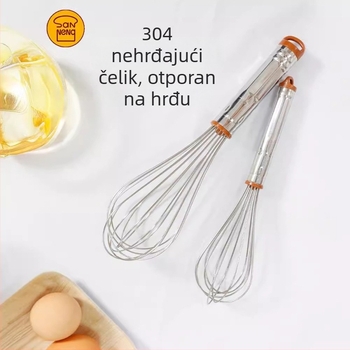 Sanneng SN4883 od nehrđajućeg čelika, ručna mućkalica za jaja, 8/10 inča – kućna upotreba