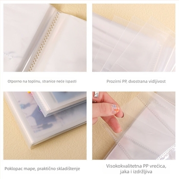 Mat Polaroid fotoalbum za male kartice i razglednice, s plastičnim džepovima, veličine 3, 4, 5 i 6 inča