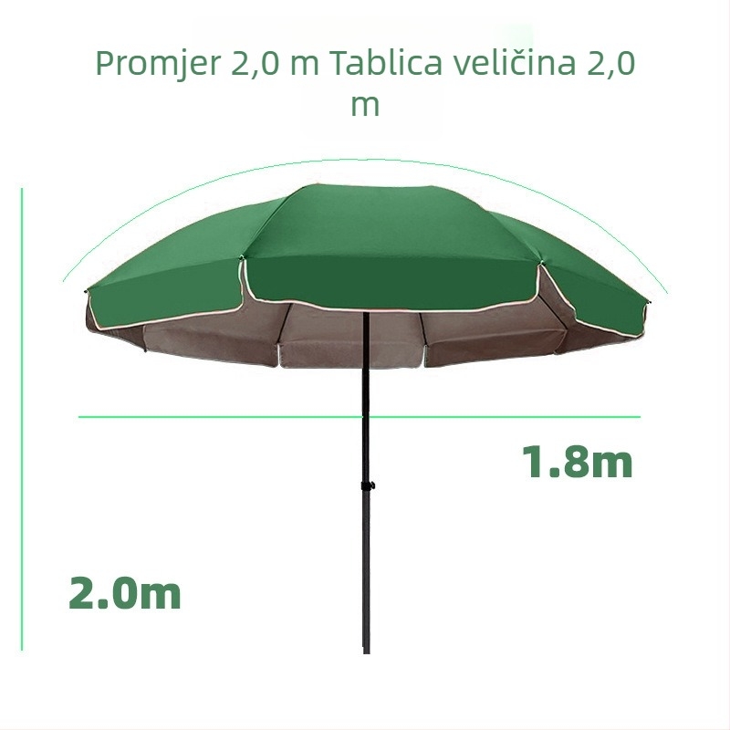 Vanjski okrugli kišobran za sunce, veliki kišobran za sjen, kišobran za zaštitu od sunca za štandove, veliki sklopivi vrtni kišobran, reklamni kišobran na veliko