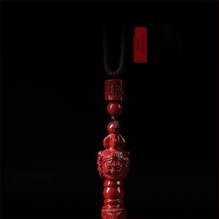 Prirodni cinnabar Vajra kamen privjesak, lanac, amulet za muškarce, žene i djecu