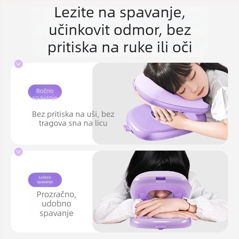 Sklopiva jastučnica za odmor učenika osnovne škole, jastuk na stolu za odmor u učionici
