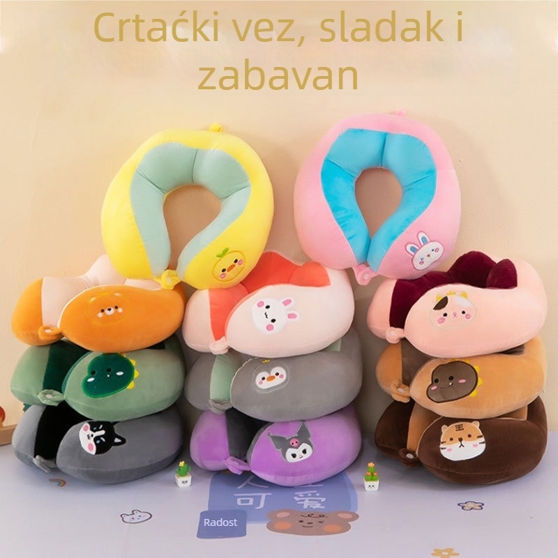 Crtić U-oblik jastuk za putovanja i ured, sladak mali đavo dizajn, japanski stil