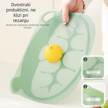 Kućna daska za rezanje s hranom kvalitom, prenosna, dvostrana, antibakterijska i otporna na plijesan, za voće i povrće, TPU