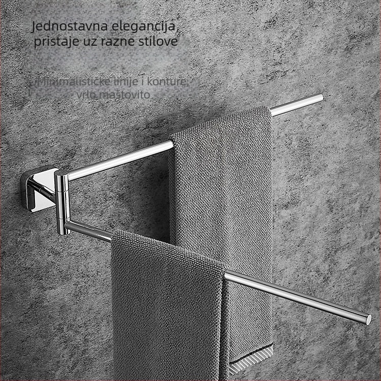 Okretni držač ručnika od 304 nehrđajućeg čelika, kupaonica, moderan minimalistički dizajn