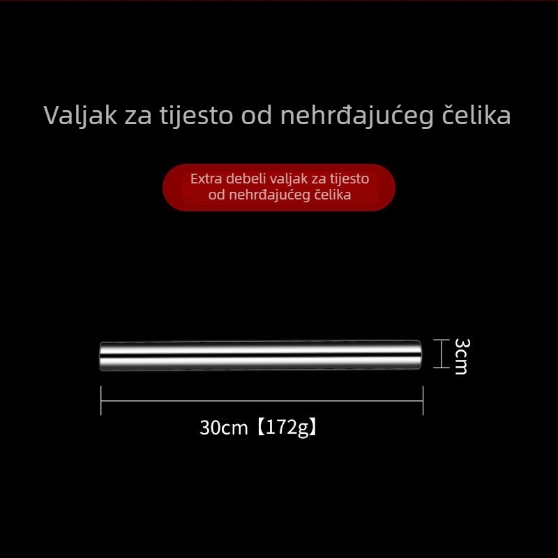 Valjak za tijesto od 304 nehrđajućeg čelika za razvlačenje gyoza listića