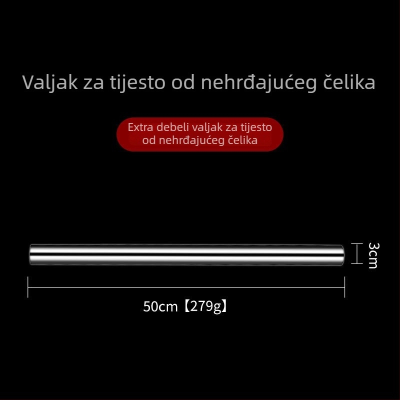 Valjak za tijesto od 304 nehrđajućeg čelika za razvlačenje gyoza listića