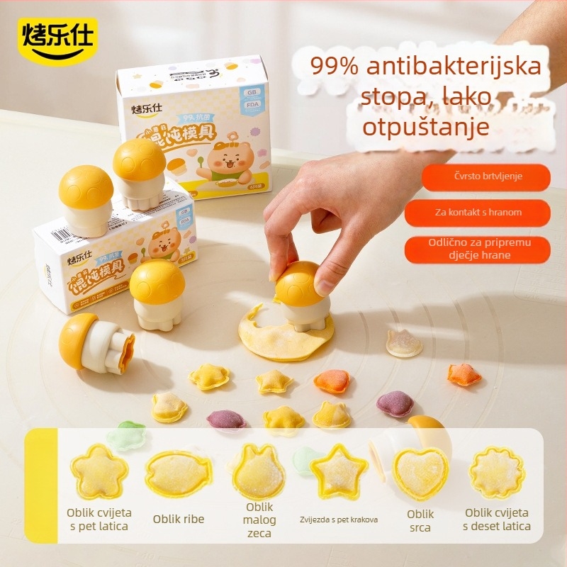 DIY kalup za dječju hranu s motivom leptira za tijesto, pogodan za wontone i knedle