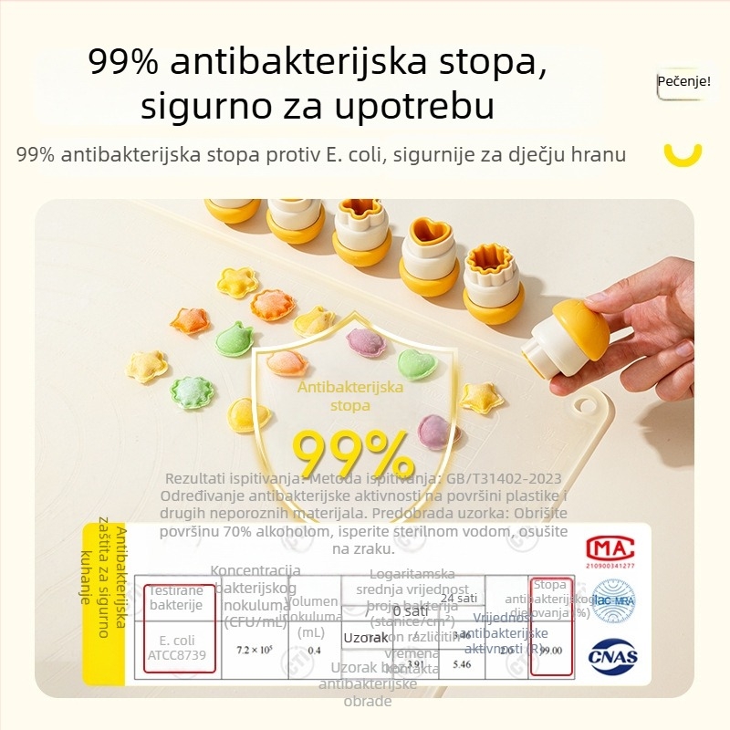 DIY kalup za dječju hranu s motivom leptira za tijesto, pogodan za wontone i knedle