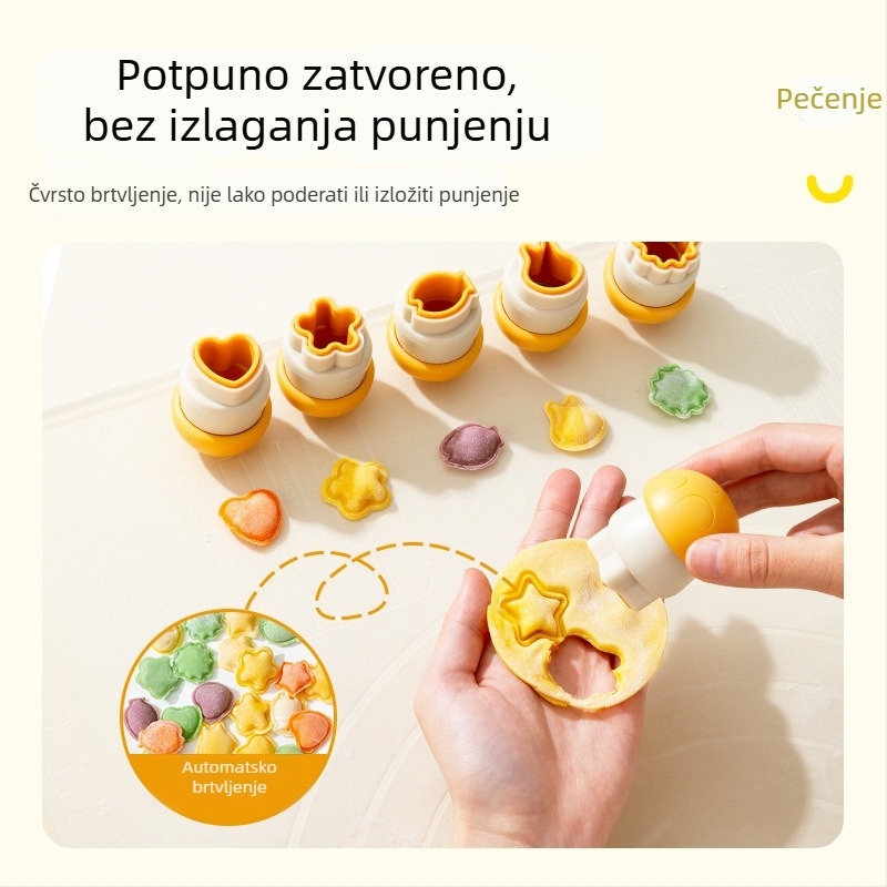 DIY kalup za dječju hranu s motivom leptira za tijesto, pogodan za wontone i knedle