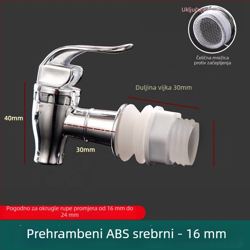 Kran za staklenu keramičku bocu vina s produženim izljevom od ABS plastike i filtrom
