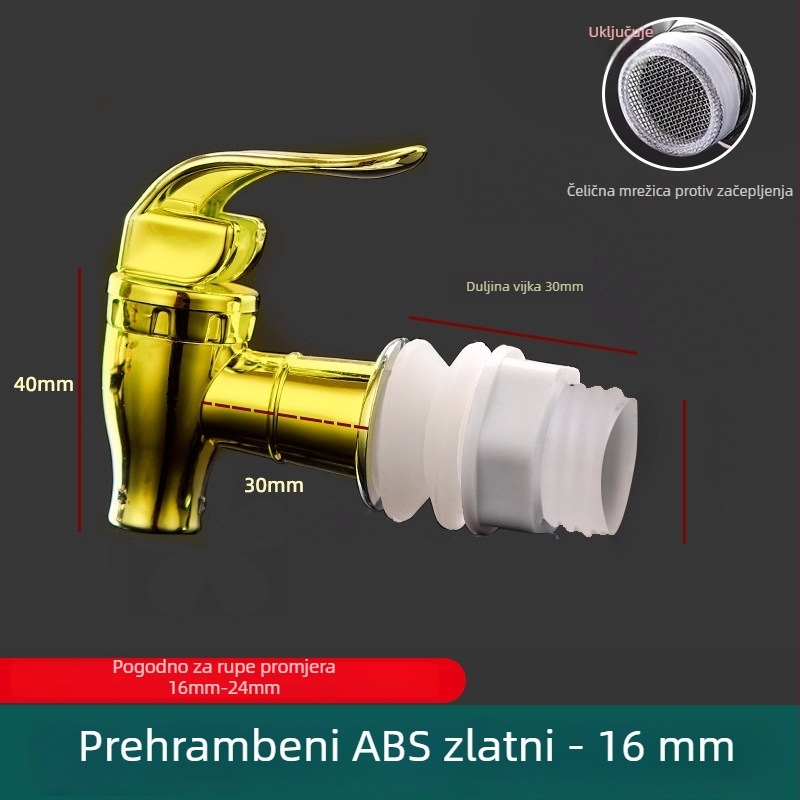 Kran za staklenu keramičku bocu vina s produženim izljevom od ABS plastike i filtrom