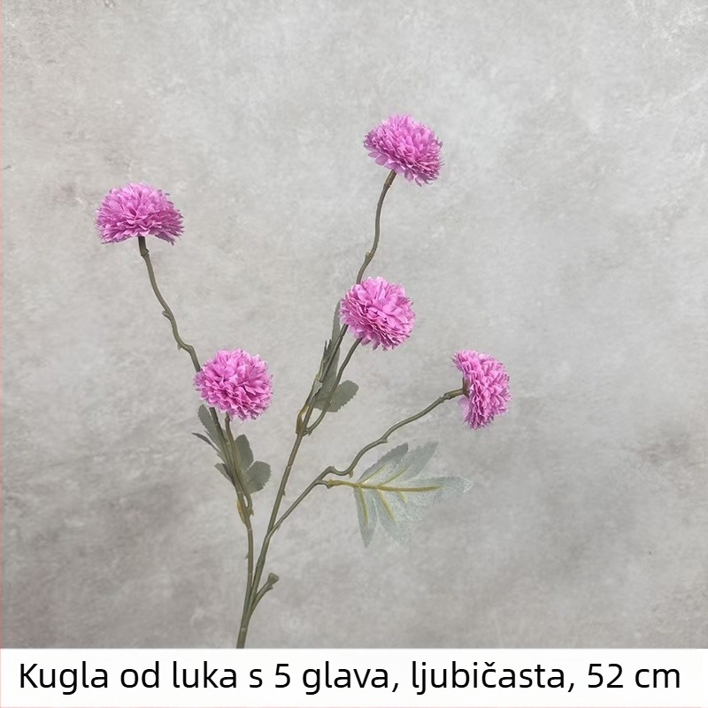 Jesenska paleta boja, petokraka lukovska kugla, umjetni satenski cvijet – krizantema i maslačak, dekor za dom i dnevni boravak
