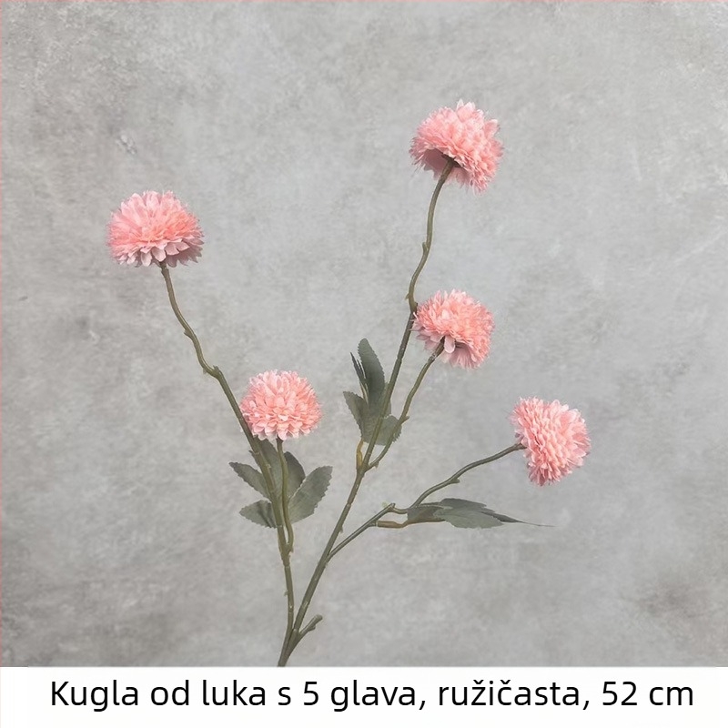Jesenska paleta boja, petokraka lukovska kugla, umjetni satenski cvijet – krizantema i maslačak, dekor za dom i dnevni boravak