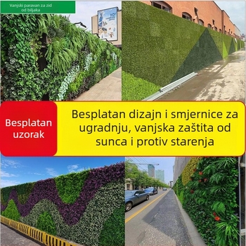 Umjetna zelena stijena s travnatom dekoracijom za vanjske prostore, pogodna za ograde gradilišta